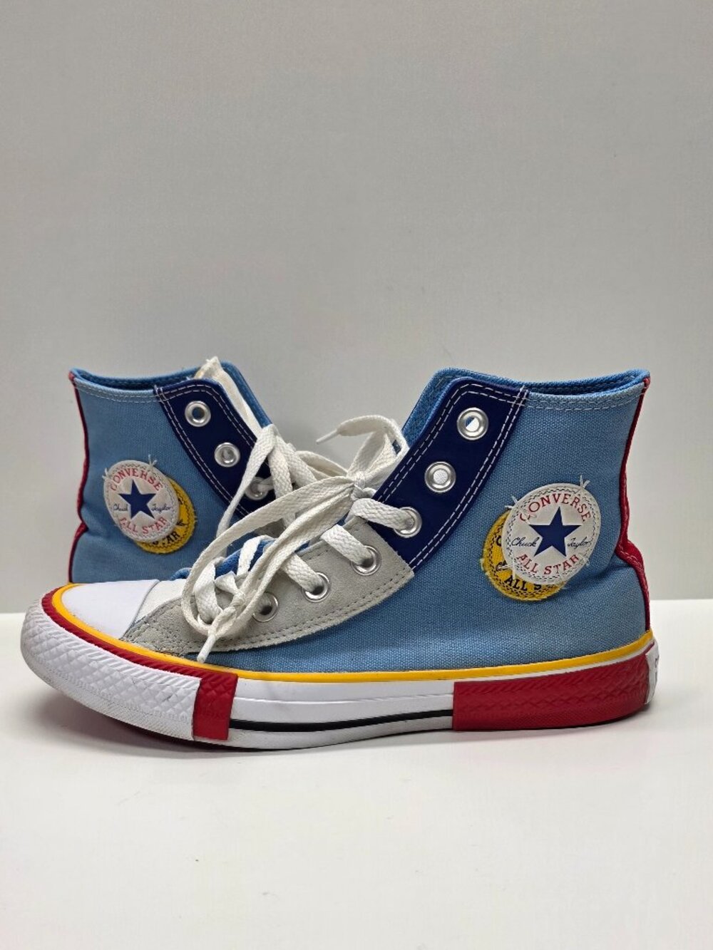 Converse Chuck Taylor All Star Double Logo High Top Blue 168266C 4M 6W